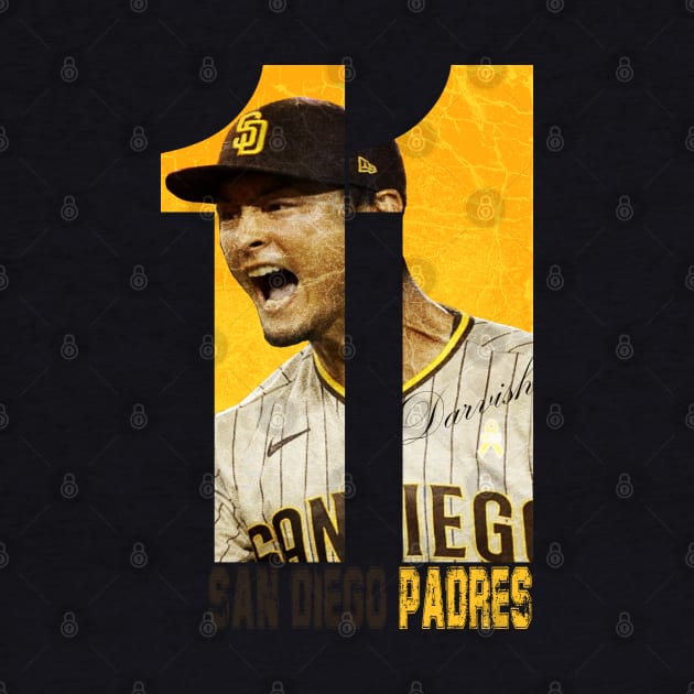 San Diego Padres- Back Number 11 Vintage by Ecsa